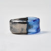 ANILLO MARINO EN VIDRIO Y OTRO BLANCO
